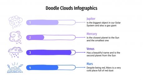 Doodle Clouds infographics presentation template