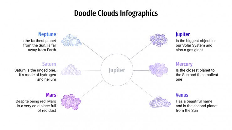 Doodle Clouds infographics presentation template