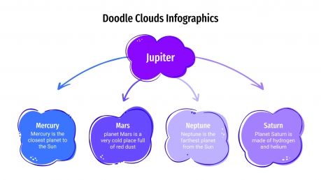 Doodle Clouds infographics presentation template