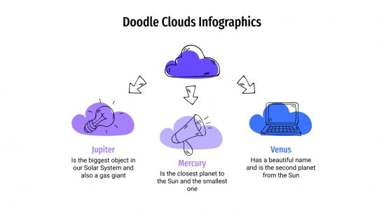 Doodle Clouds infographics presentation template