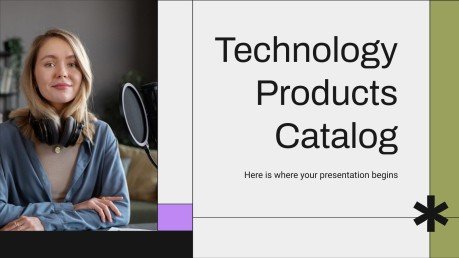 Technology Products Catalog presentation template 