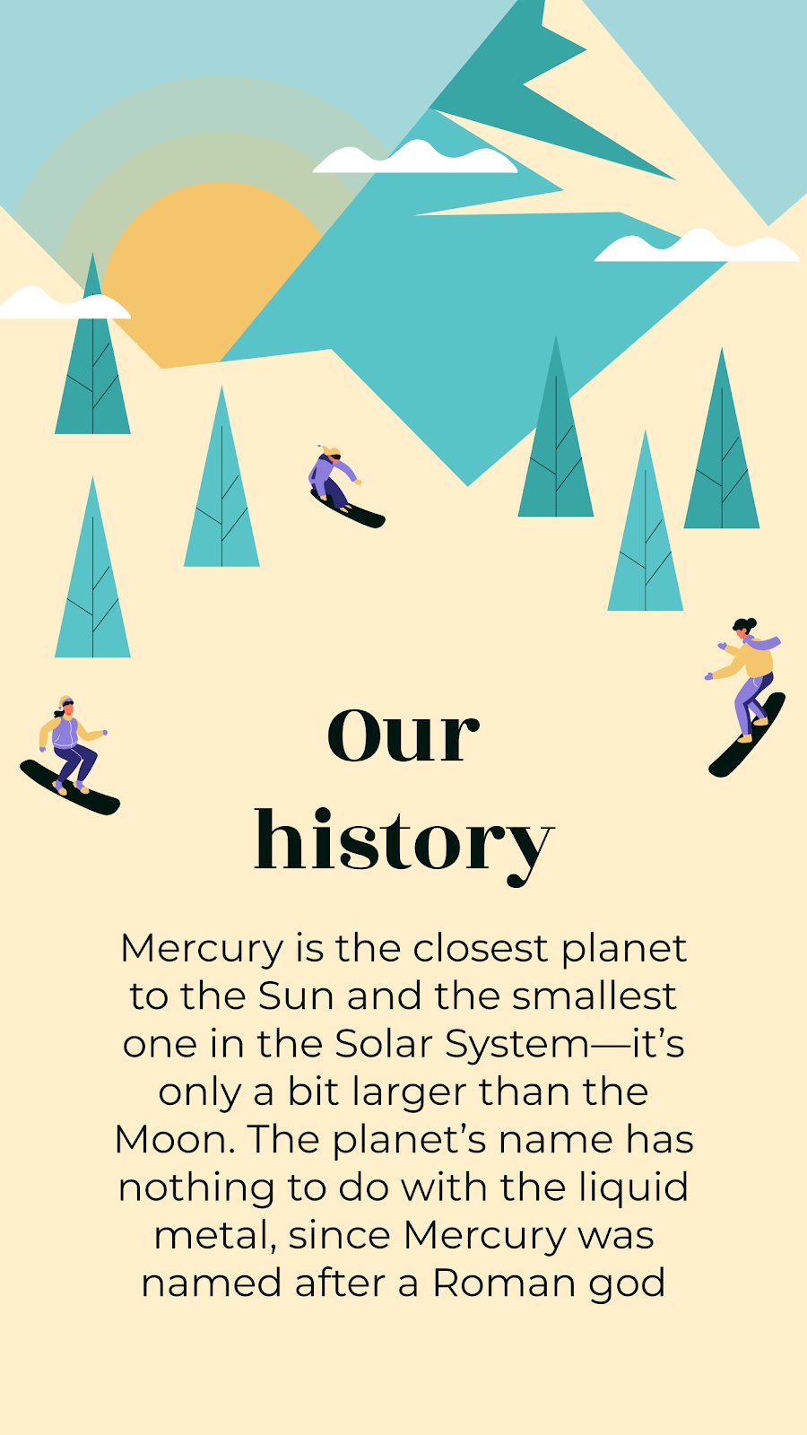 Let's Go Snowboarding IG Stories Google Slides & PPT