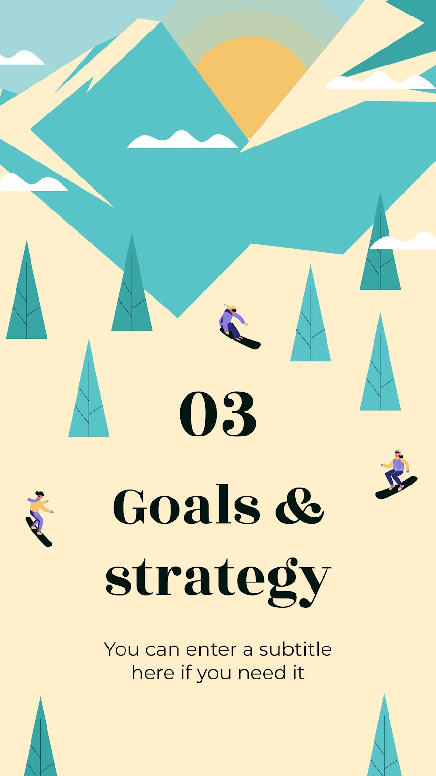 Let's Go Snowboarding IG Stories Google Slides & PPT