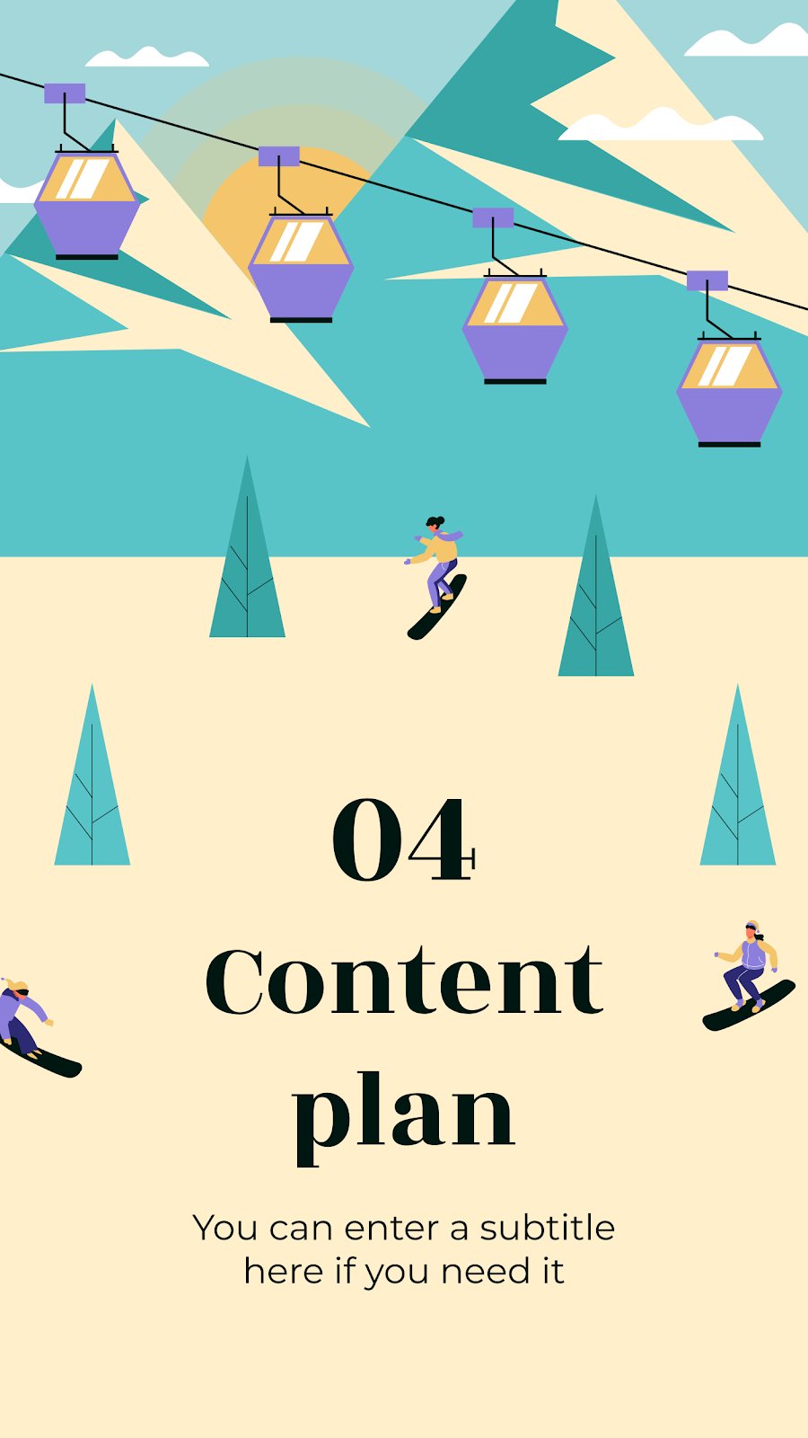 Let's Go Snowboarding IG Stories Google Slides & PPT