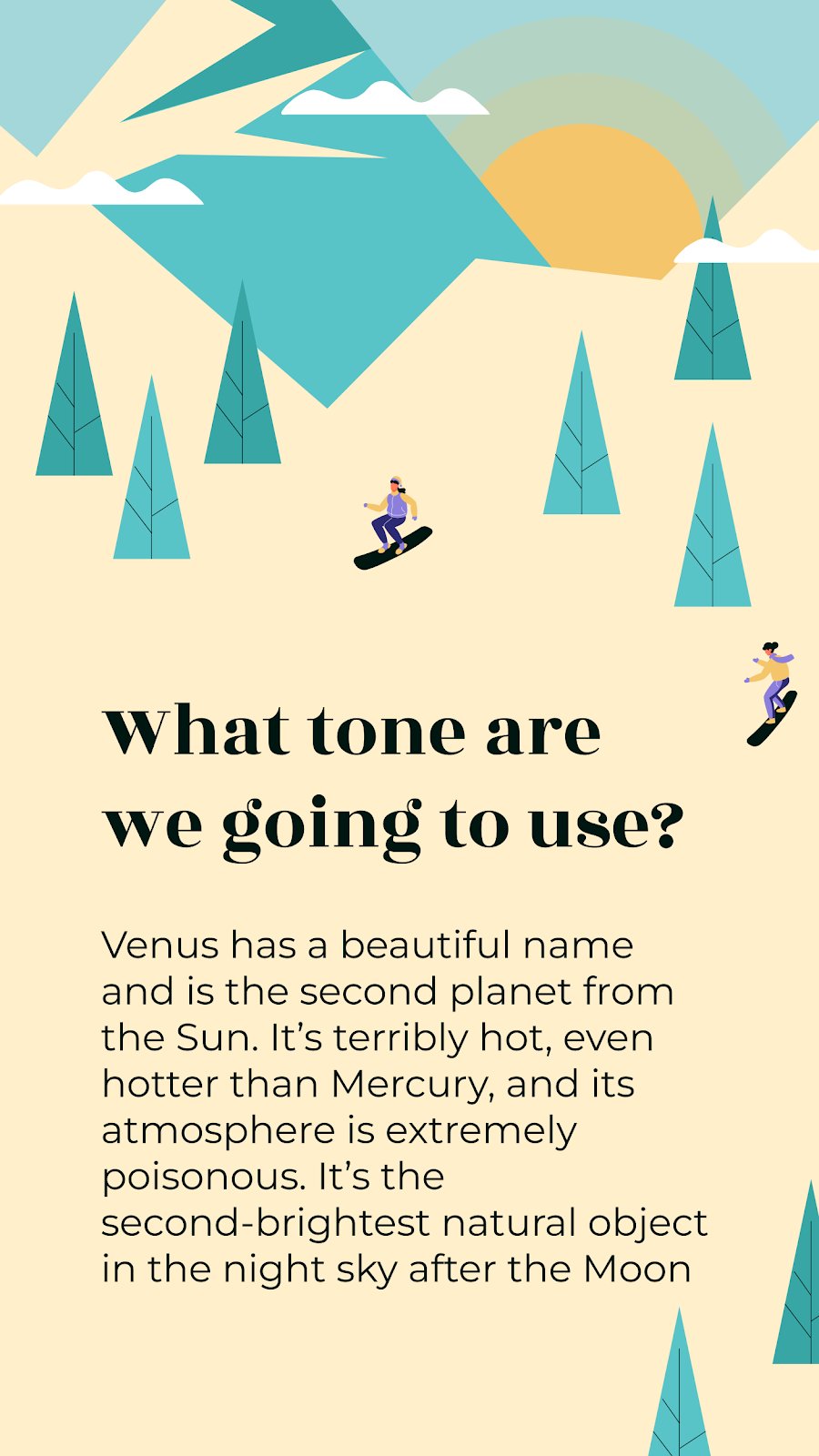 Let's Go Snowboarding IG Stories Google Slides & PPT