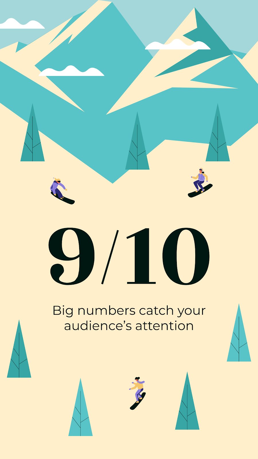 Let's Go Snowboarding IG Stories Google Slides & PPT