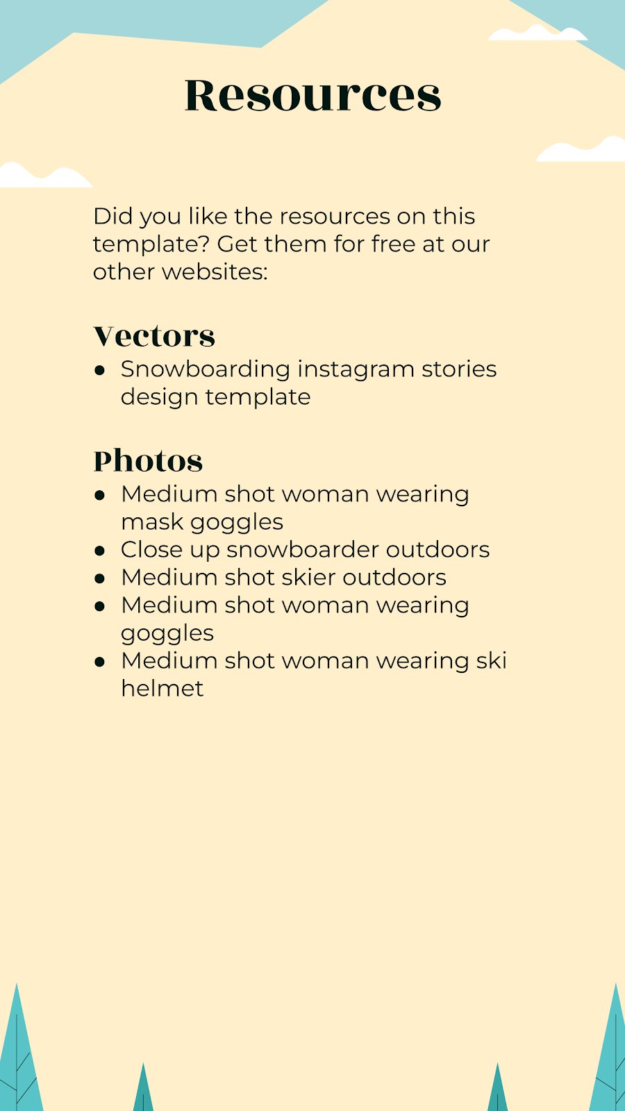 Let's Go Snowboarding IG Stories Google Slides & PPT