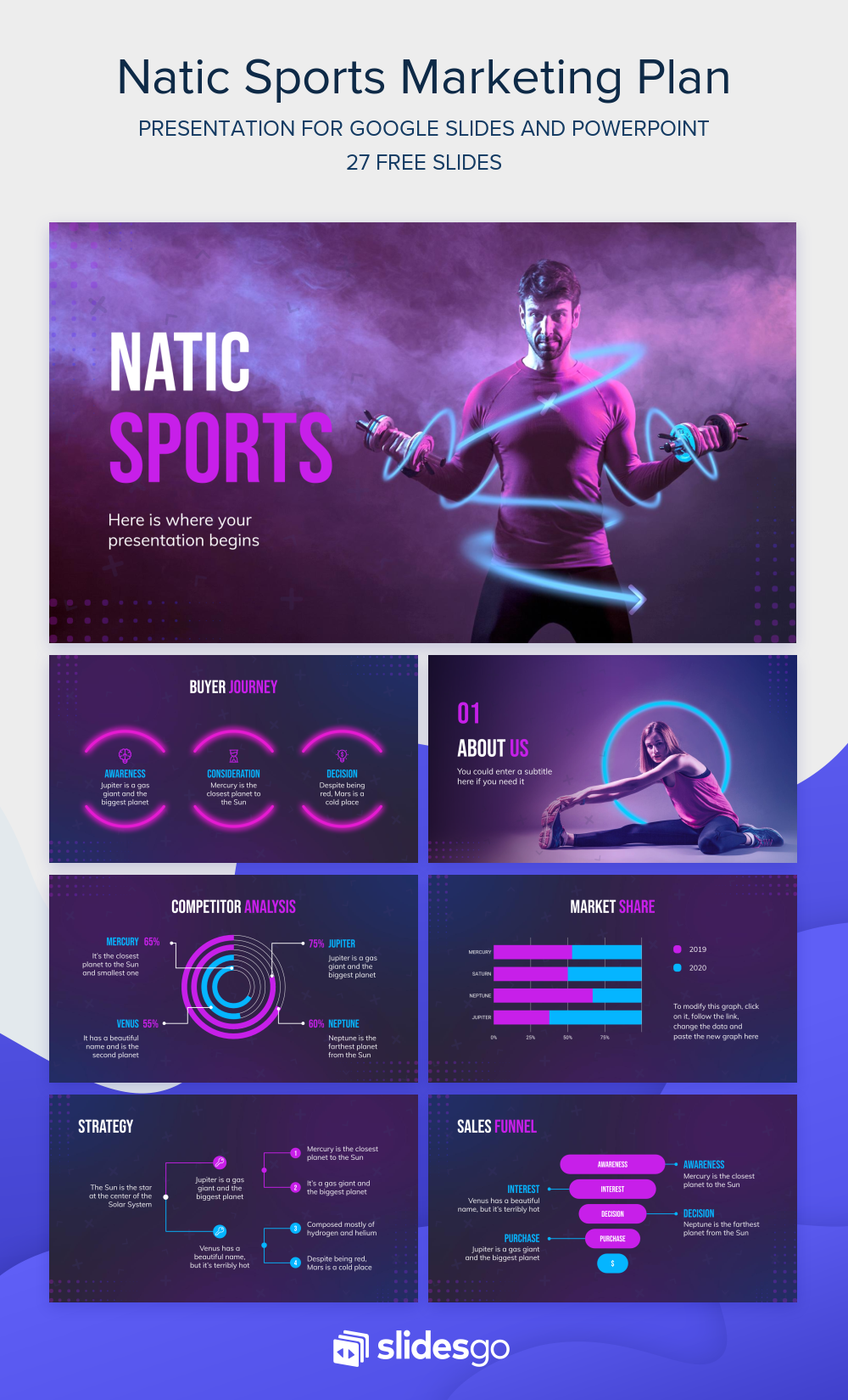Natic Sports Marketing Plan Google Slides & PowerPoint template