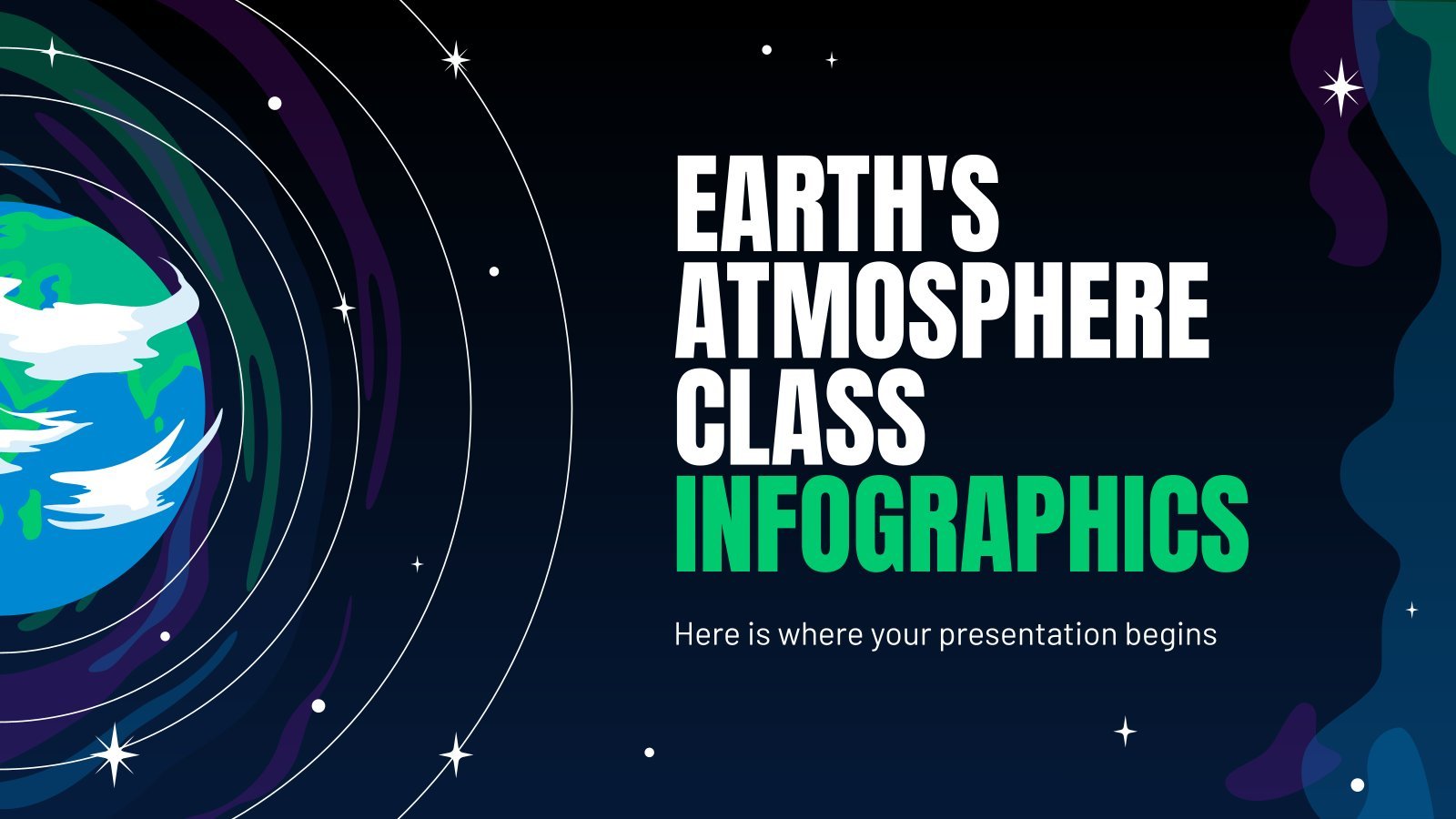 Unterricht über die Erdatmosphäre Infografiken Präsentationsvorlage