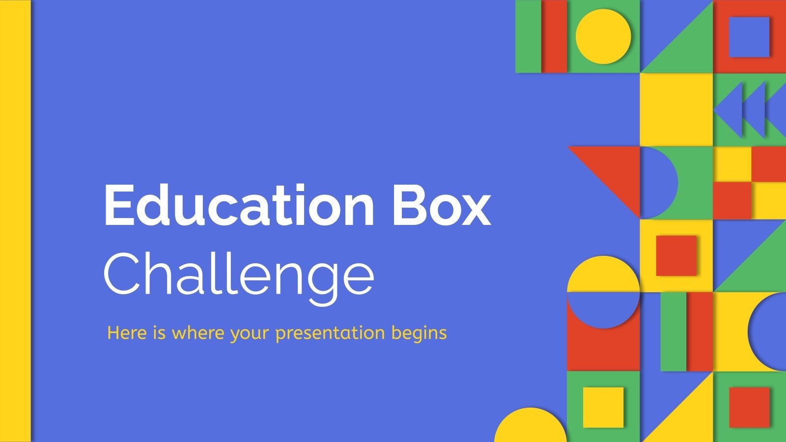 Bildung Box Herausforderung Präsentationsvorlage