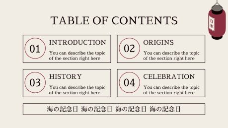 Modelo de apresentação Dia do Mar no Japão: 海の日 - Umi no Hi