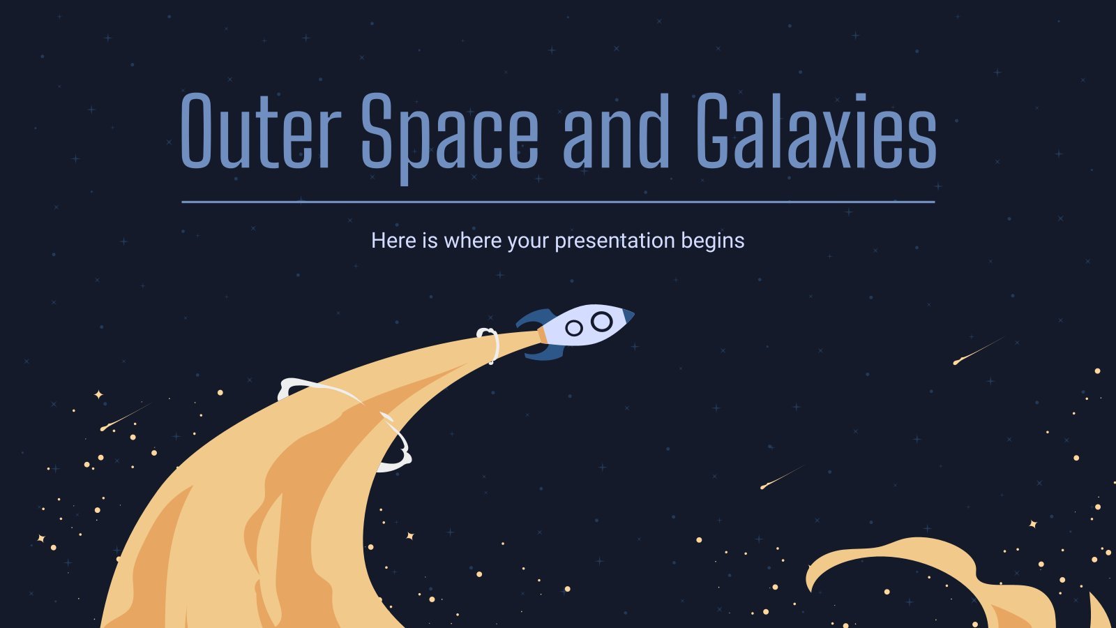 Outer Space and Galaxies presentation template 