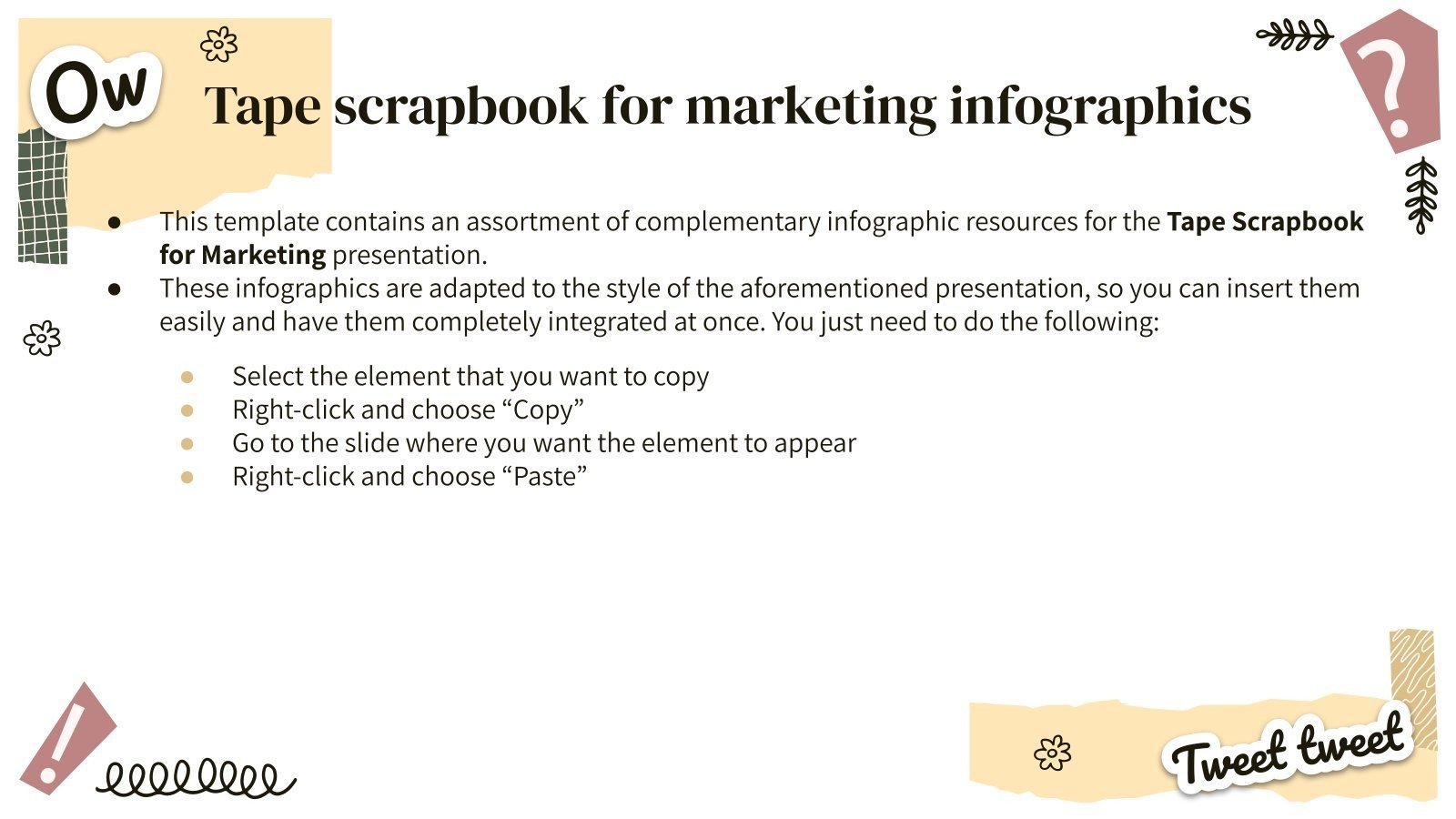 Tape Scrapbook for Marketing Infographics Google Slides & PPT