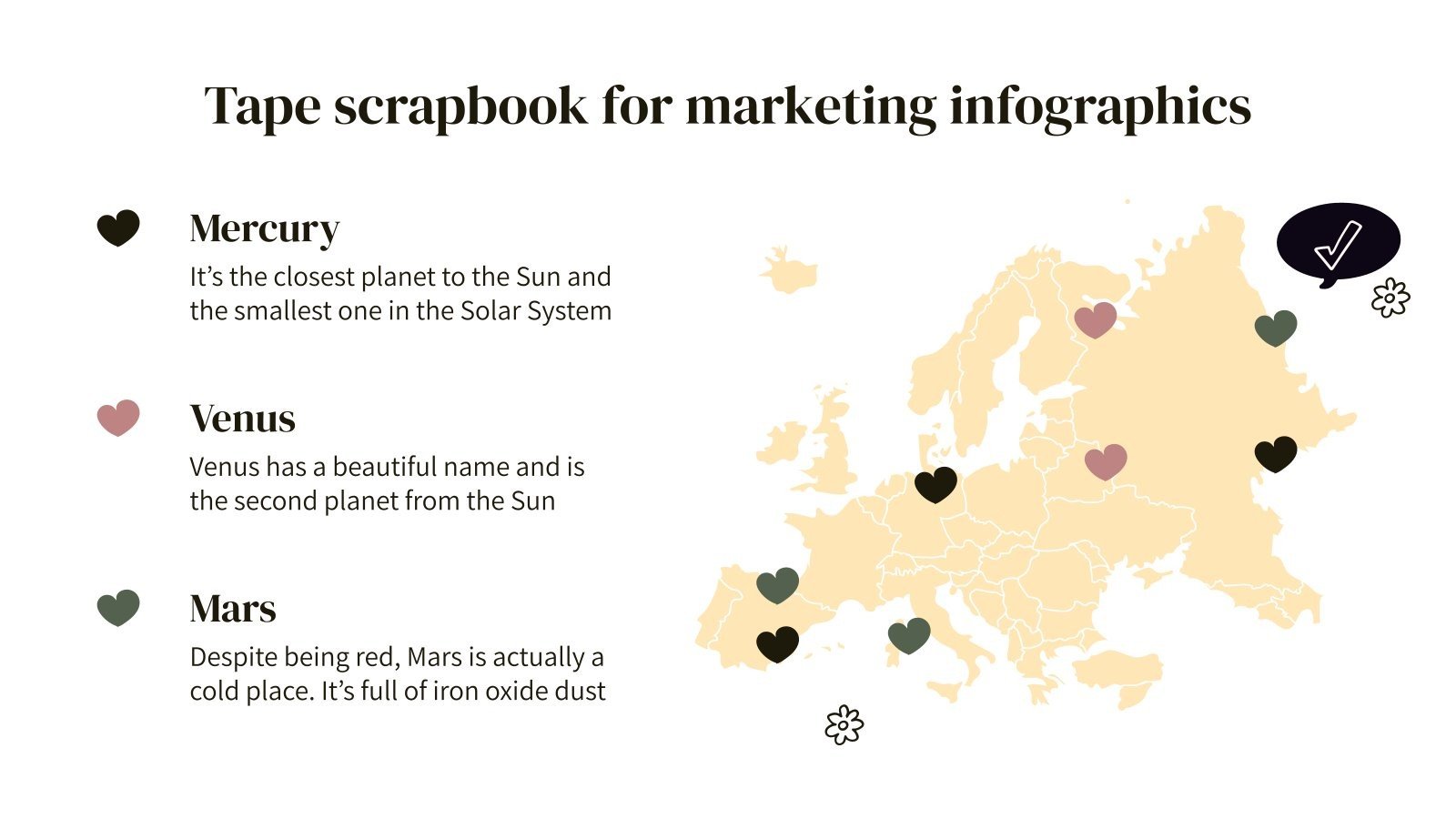 Tape Scrapbook for Marketing Infographics Google Slides & PPT
