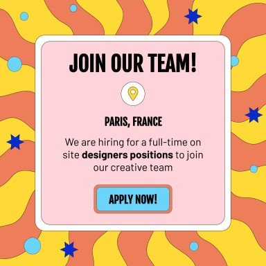 Wir suchen dich! Instagram Posts Präsentationsvorlage