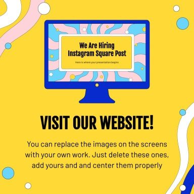 Wir suchen dich! Instagram Posts Präsentationsvorlage