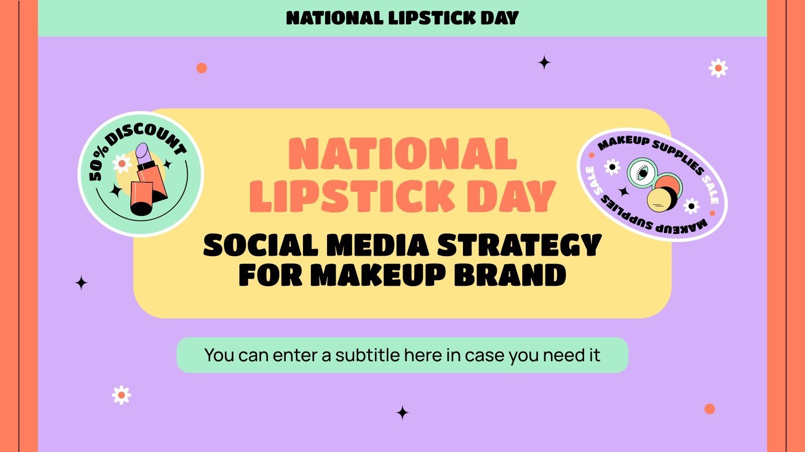 Lipstick Day Social Media Strategy Google Slides & PPT