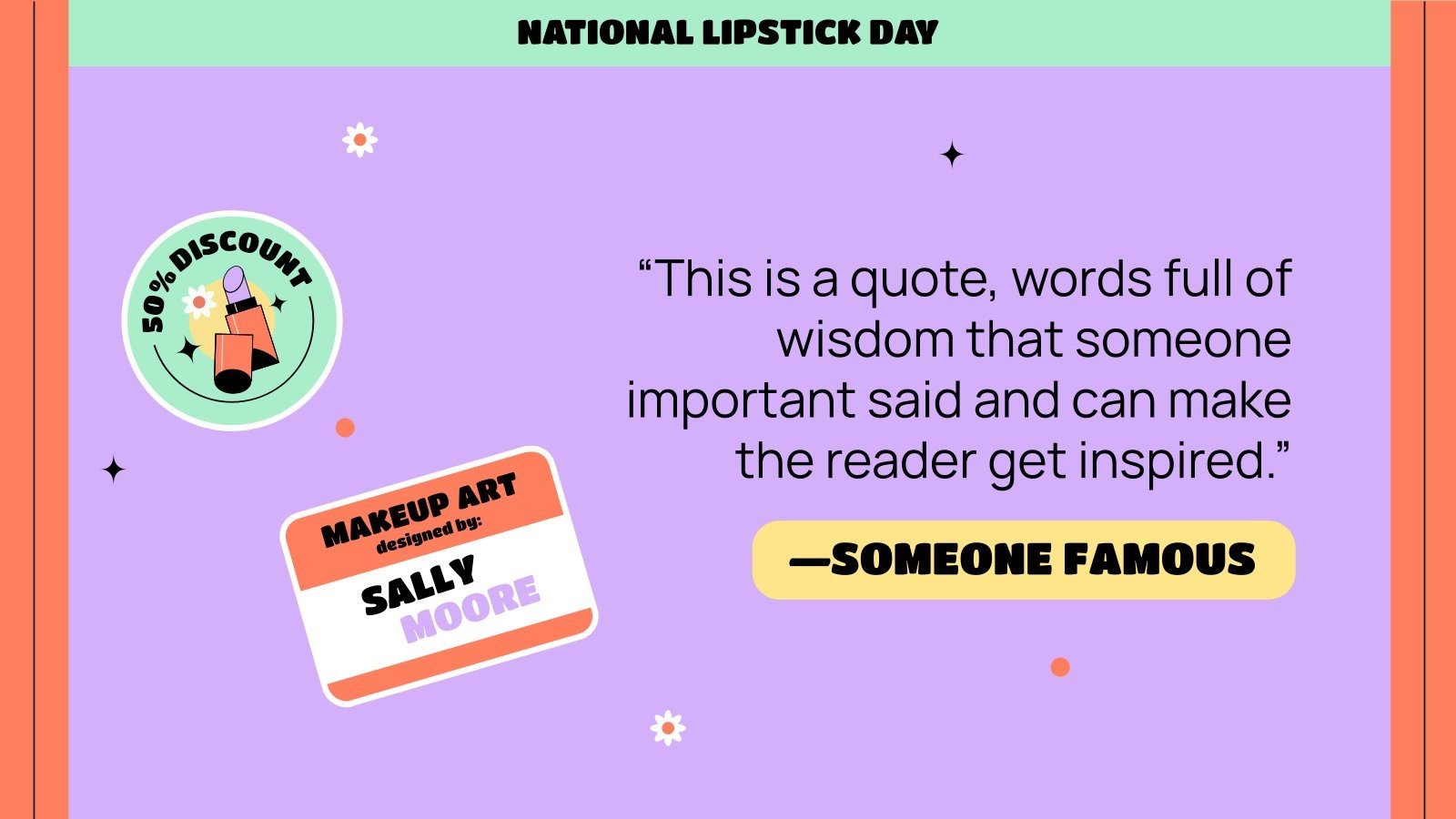 Lipstick Day Social Media Strategy Google Slides & PPT