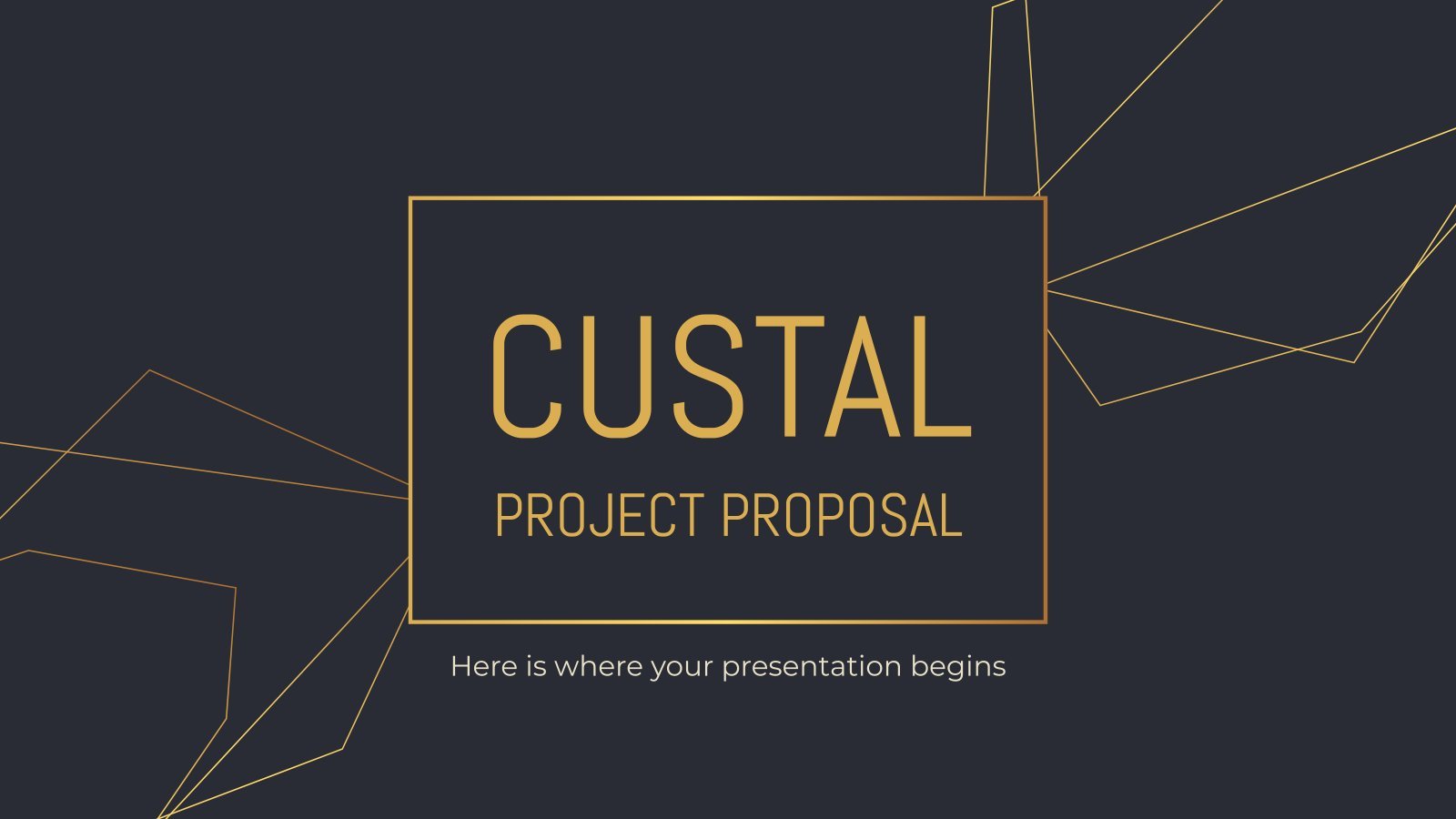 Modelo de apresentação Proposta de projeto Custal