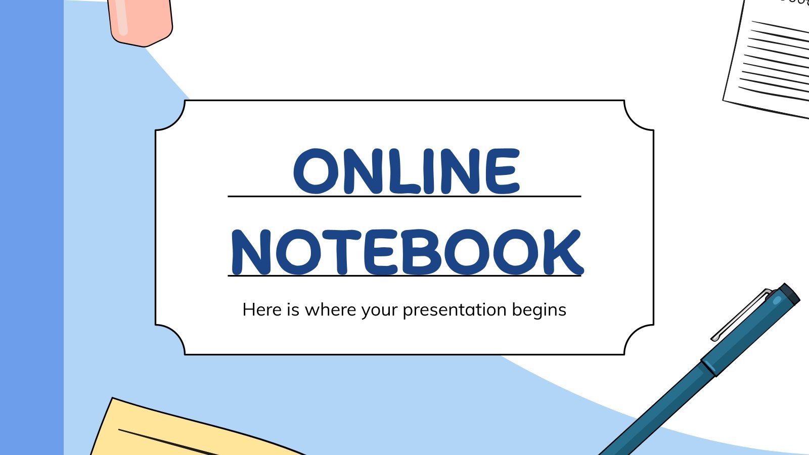 Online Notebook presentation template 