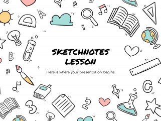 Sketchnotes-Lektion Präsentationsvorlage