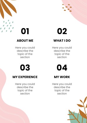 파스텔 톤의 포트폴리오 프레젠테이션 템플릿