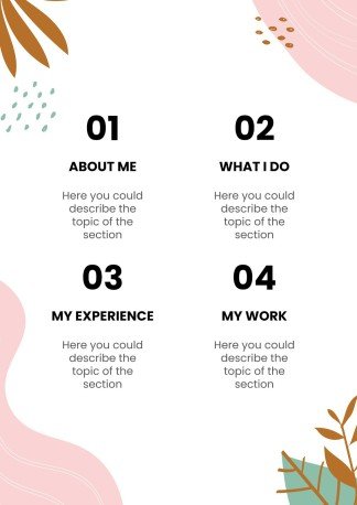 파스텔 톤의 포트폴리오 프레젠테이션 템플릿