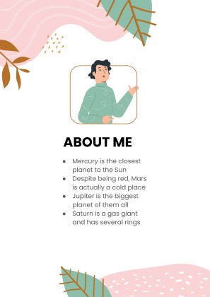 파스텔 톤의 포트폴리오 프레젠테이션 템플릿