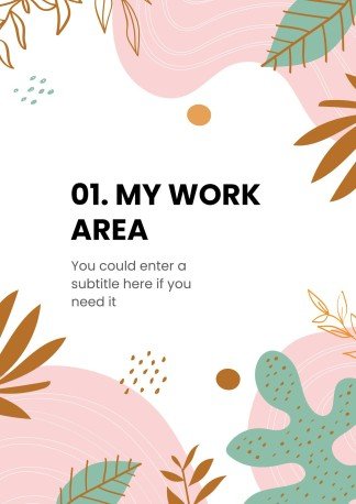 파스텔 톤의 포트폴리오 프레젠테이션 템플릿