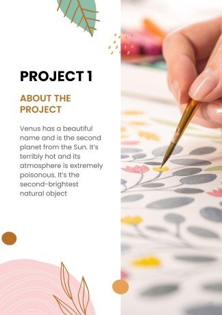 파스텔 톤의 포트폴리오 프레젠테이션 템플릿