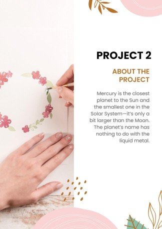 파스텔 톤의 포트폴리오 프레젠테이션 템플릿