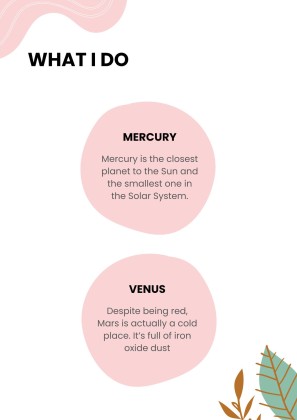 파스텔 톤의 포트폴리오 프레젠테이션 템플릿
