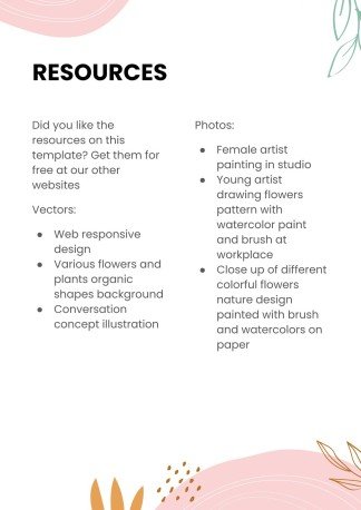 파스텔 톤의 포트폴리오 프레젠테이션 템플릿