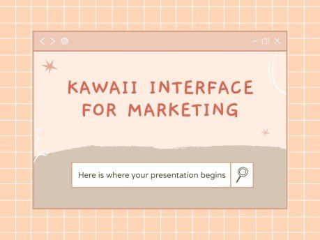 Kawaii Interface for Marketing presentation template 