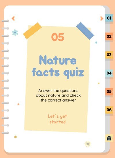 자연 활동 바인더 프레젠테이션 템플릿