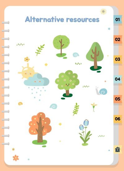 자연 활동 바인더 프레젠테이션 템플릿