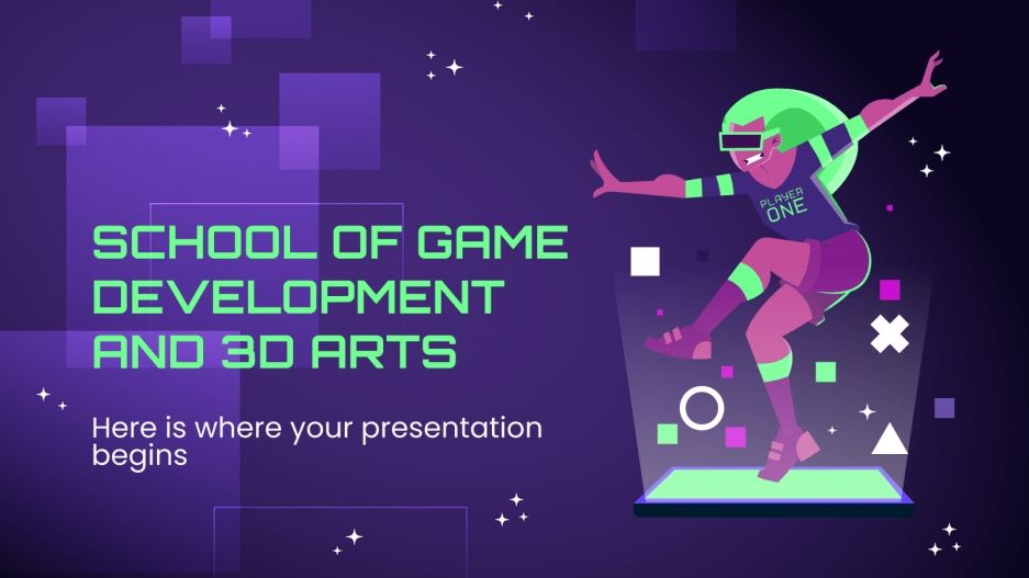 School of Game Development Google Slides & PPT template