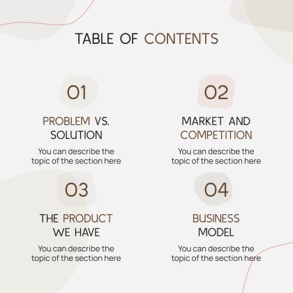 Modelo de apresentação Pitch deck minimalista com estética coreana