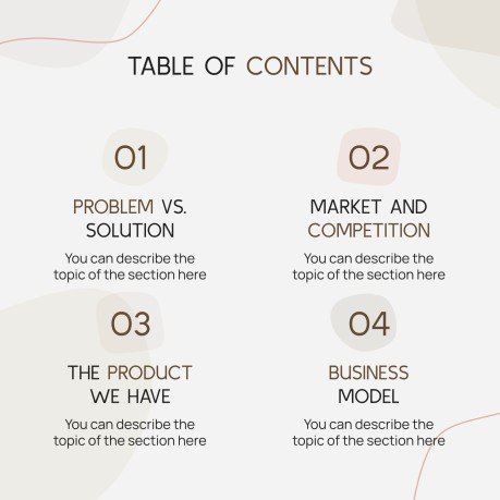 Modelo de apresentação Pitch deck minimalista com estética coreana