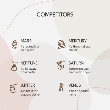 Modelo de apresentação Pitch deck minimalista com estética coreana