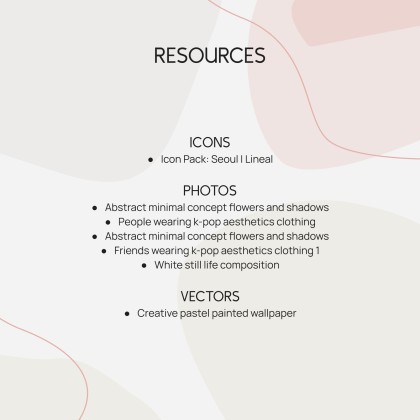 Modelo de apresentação Pitch deck minimalista com estética coreana