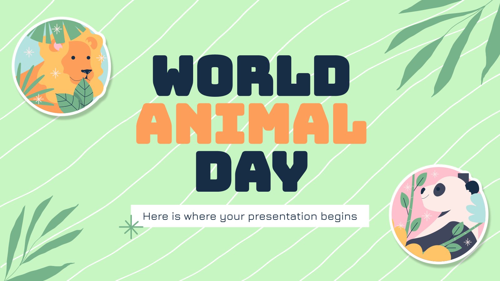 World Animal Day presentation template 