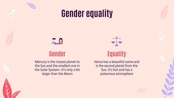 Gender Equality Class presentation template 