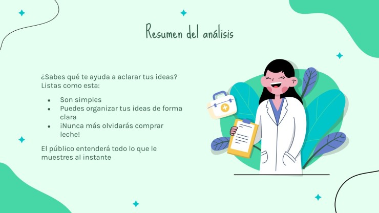 Soft Green Clinical Case in Spanish presentation template 