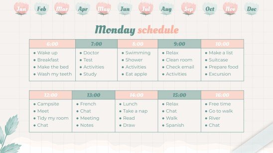 Graph Paper Aesthetic Yearly Planner | Google Slides & PPT