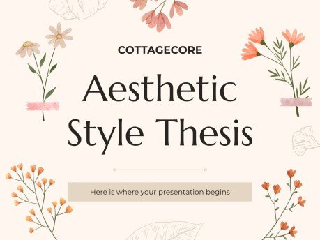 Plantilla de presentación Tesis de estética Cottagecore