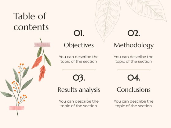 Plantilla de presentación Tesis de estética Cottagecore