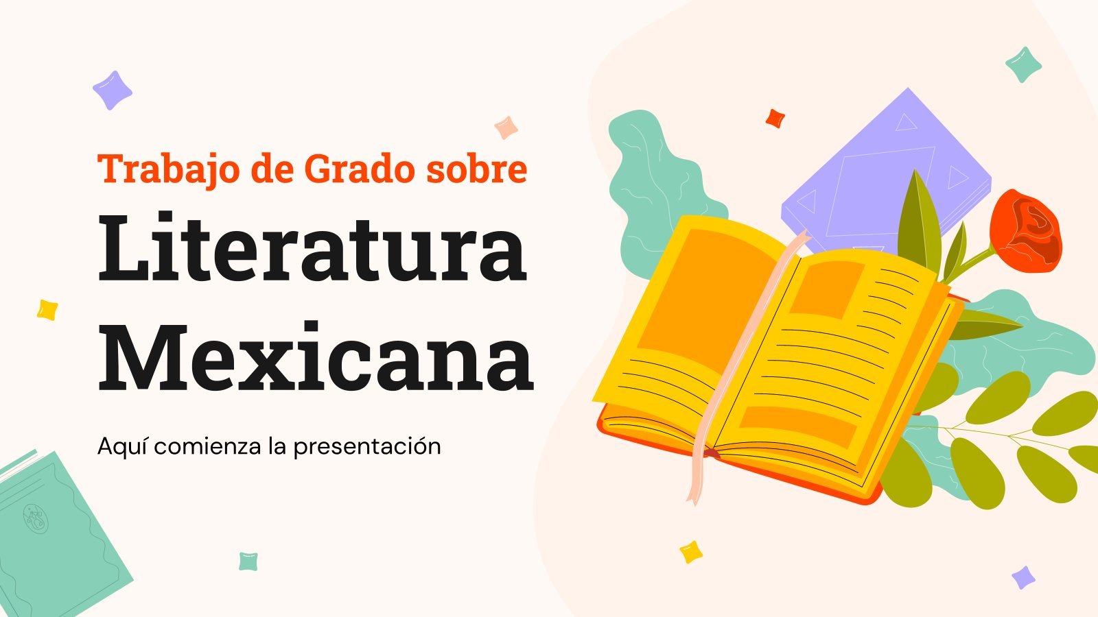 Plantilla de presentación Trabajo de grado sobre literatura mexicana