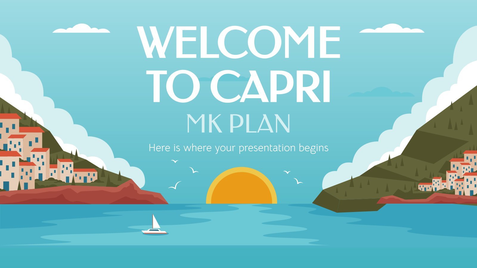 Bienvenue à Capri: plan de campagne marketing Modèles de présentation