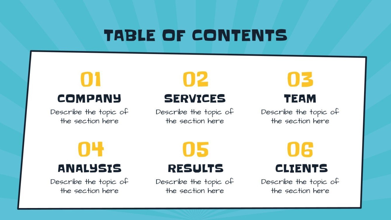 Comic Style Google Slides theme and PowerPoint template